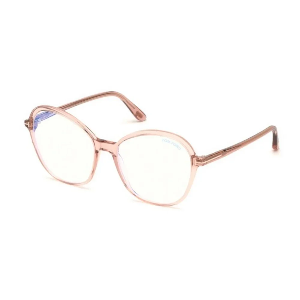 NEW TOM FORD EYEGLASSES SHINY PINK WOMEN GEOMETRIC EYEWEAR